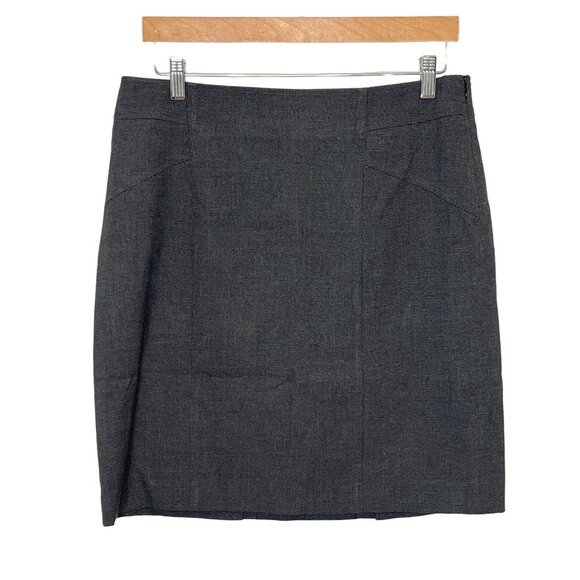 Coldwater Creek Petite 12P Gray Wool Blend Pencil Skirt - Picture 1 of 12